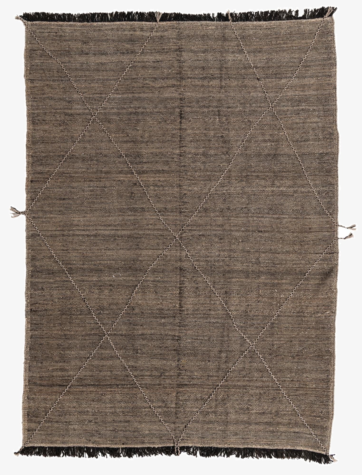  6' 9 x 9' 3  Hand Knotted Moroccan Wool Rug