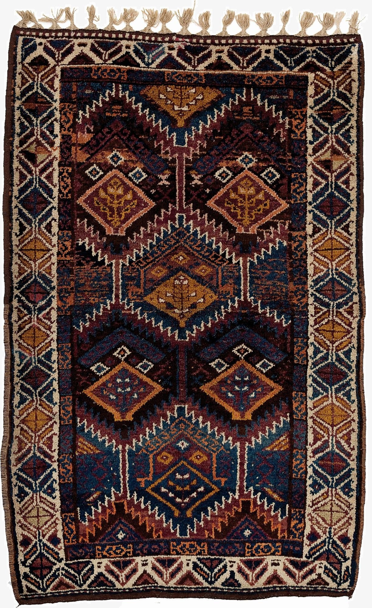  4' 7 x 7' 3  Hand Knotted Moroccan Wool Rug