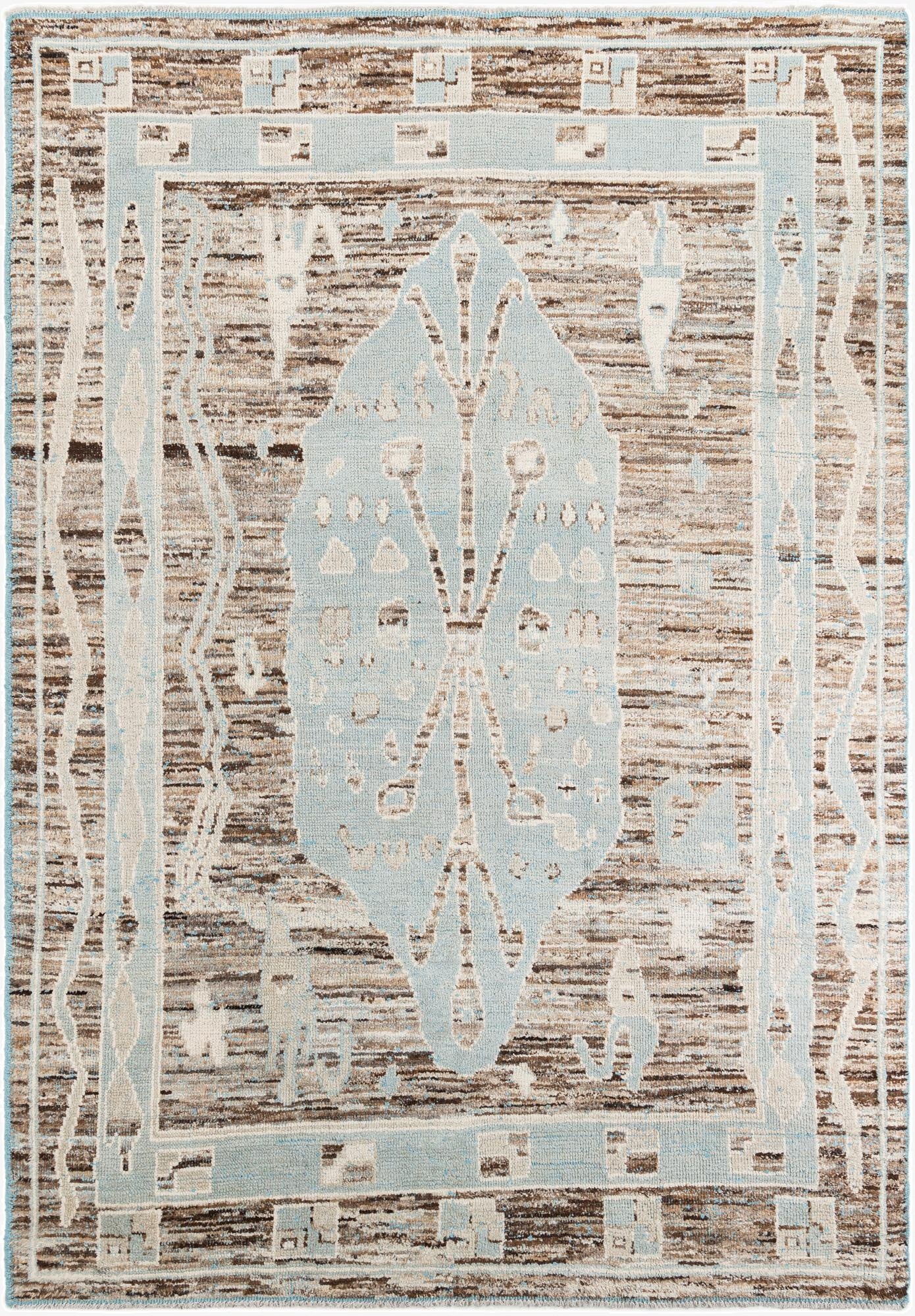  8' 7 x 12' 4  Hand Knotted Moroccan Wool Rug