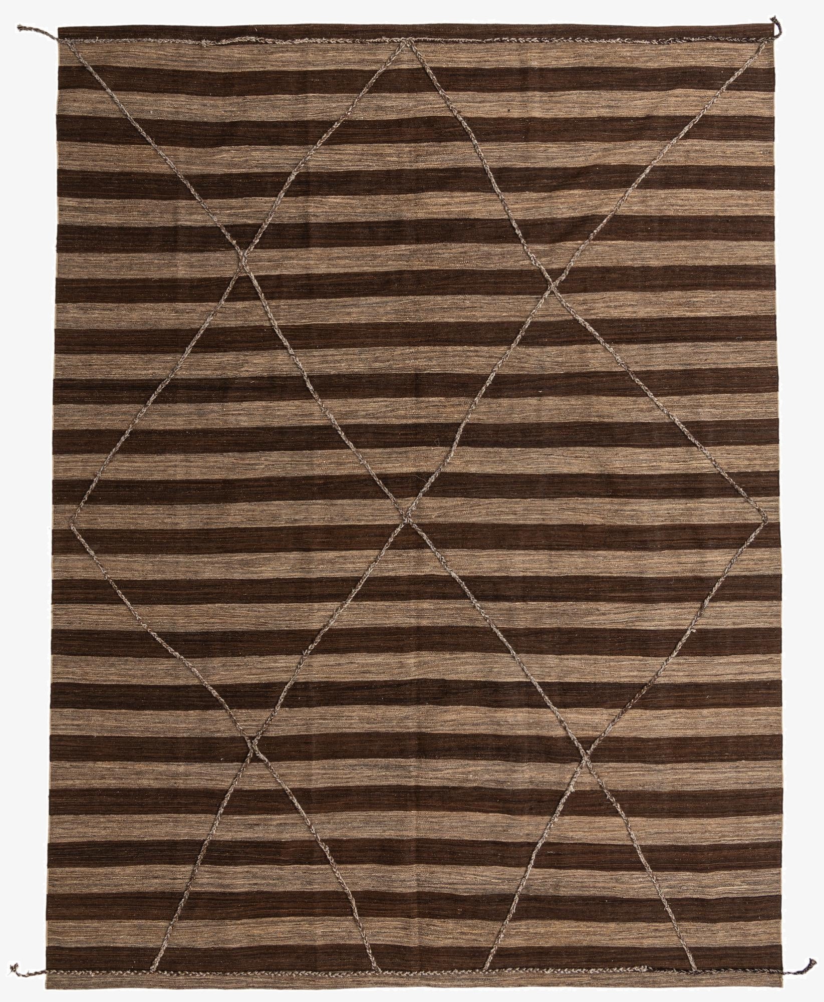  9' 7 x 12' 10  Hand Knotted Moroccan Wool Rug