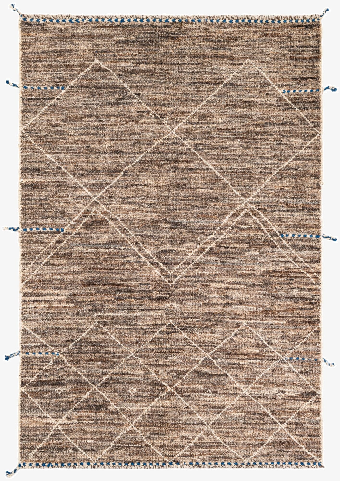  4' 1 x 6' 1  Hand Knotted Moroccan Wool Rug