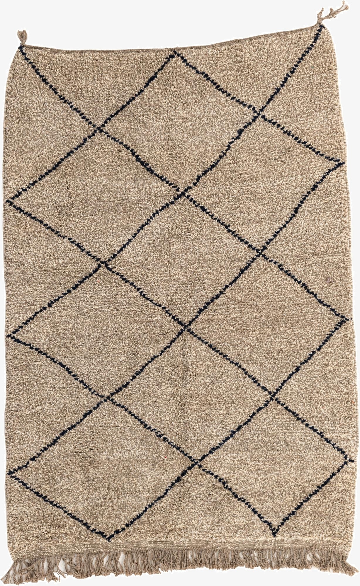  5' 4 x 7' 8  Hand Knotted Moroccan Wool Rug
