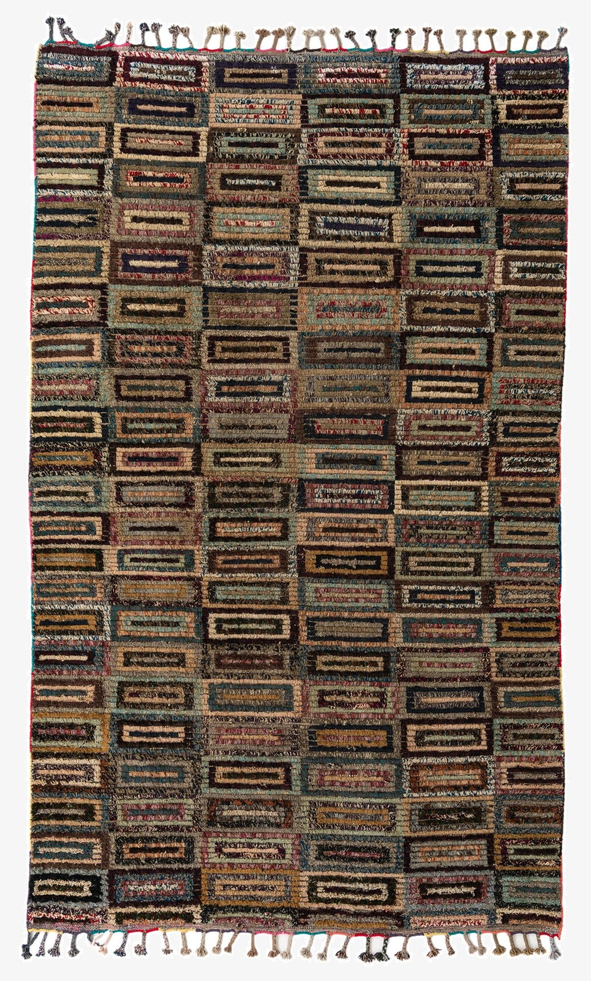  6' 4 x 10' 7  Hand Knotted Moroccan Wool Rug