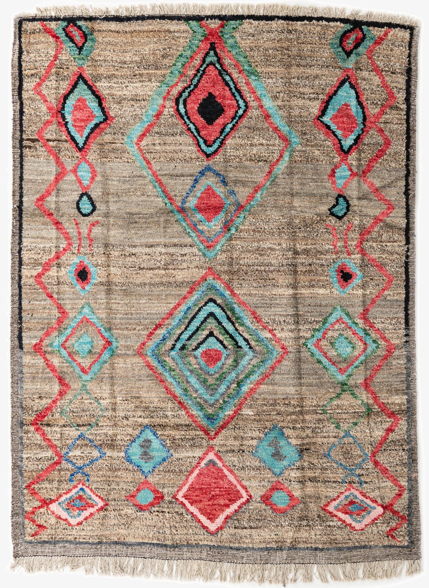  8' 1 x 11'  Hand Knotted Moroccan Wool Rug