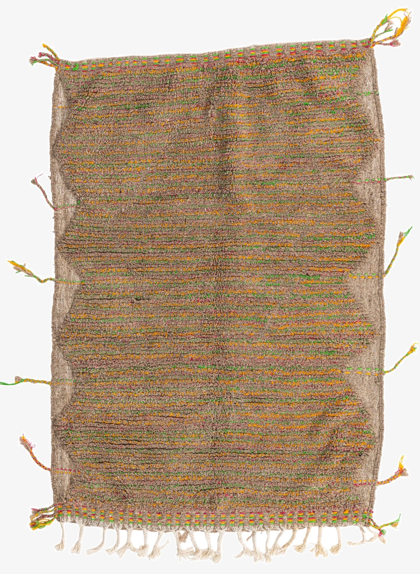  4' 4 x 6' 2  Hand Knotted Moroccan Wool Rug