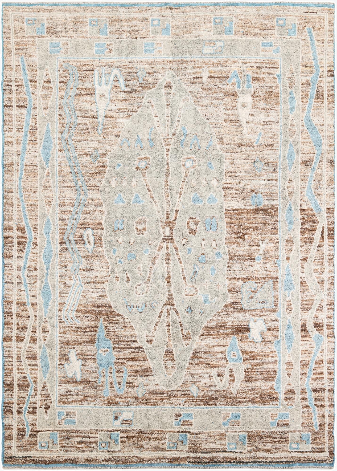 8' 9 x 12' 3  Hand Knotted Moroccan Wool Rug