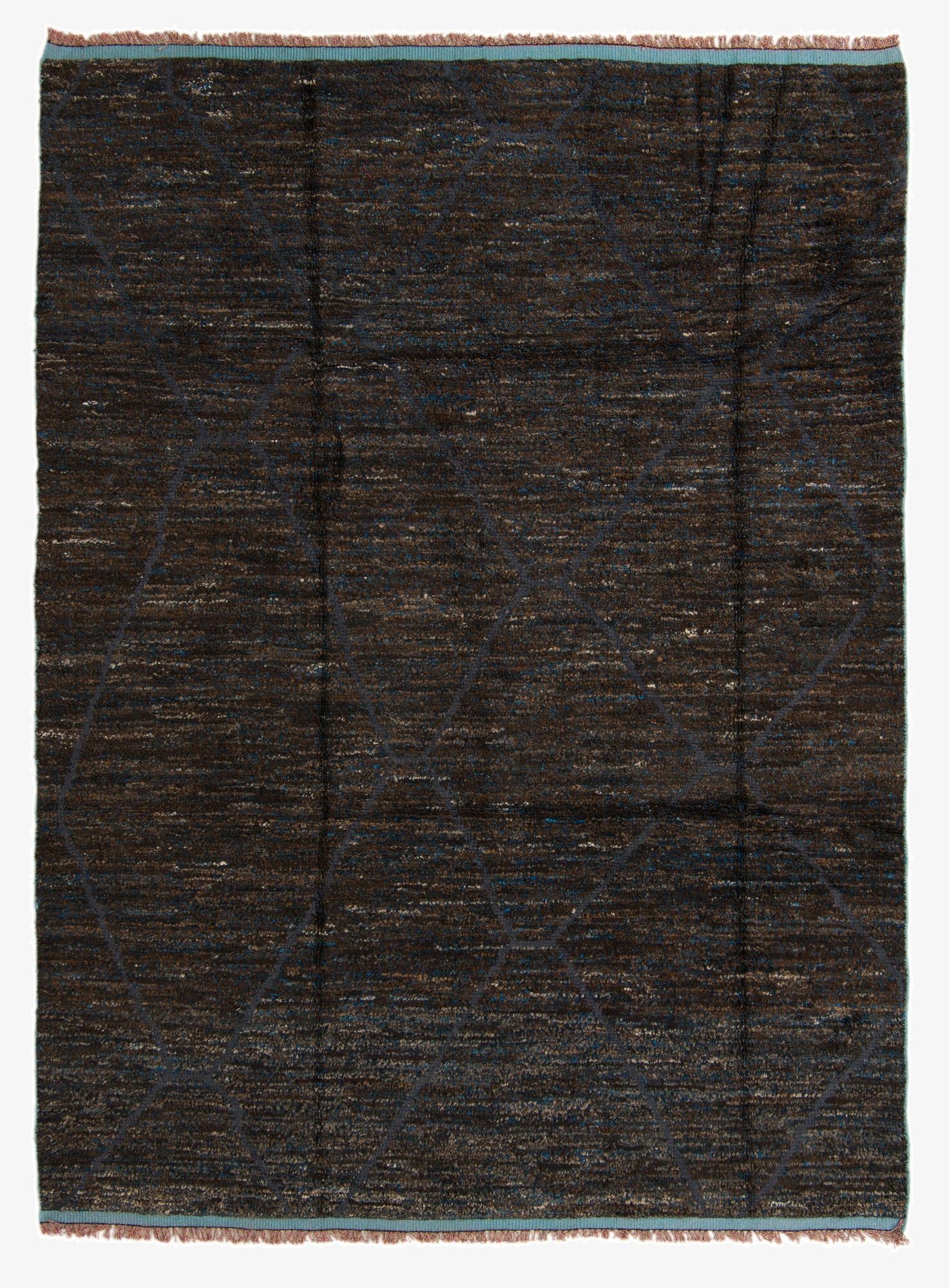  7' 7 x 10' 3  Hand Knotted Moroccan Wool Rug