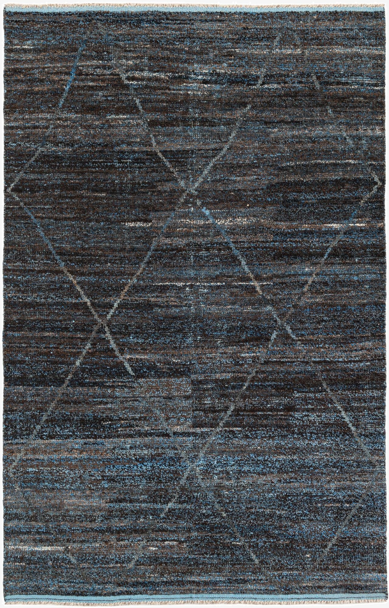  5' 10 x 9' 3  Hand Knotted Moroccan Wool Rug