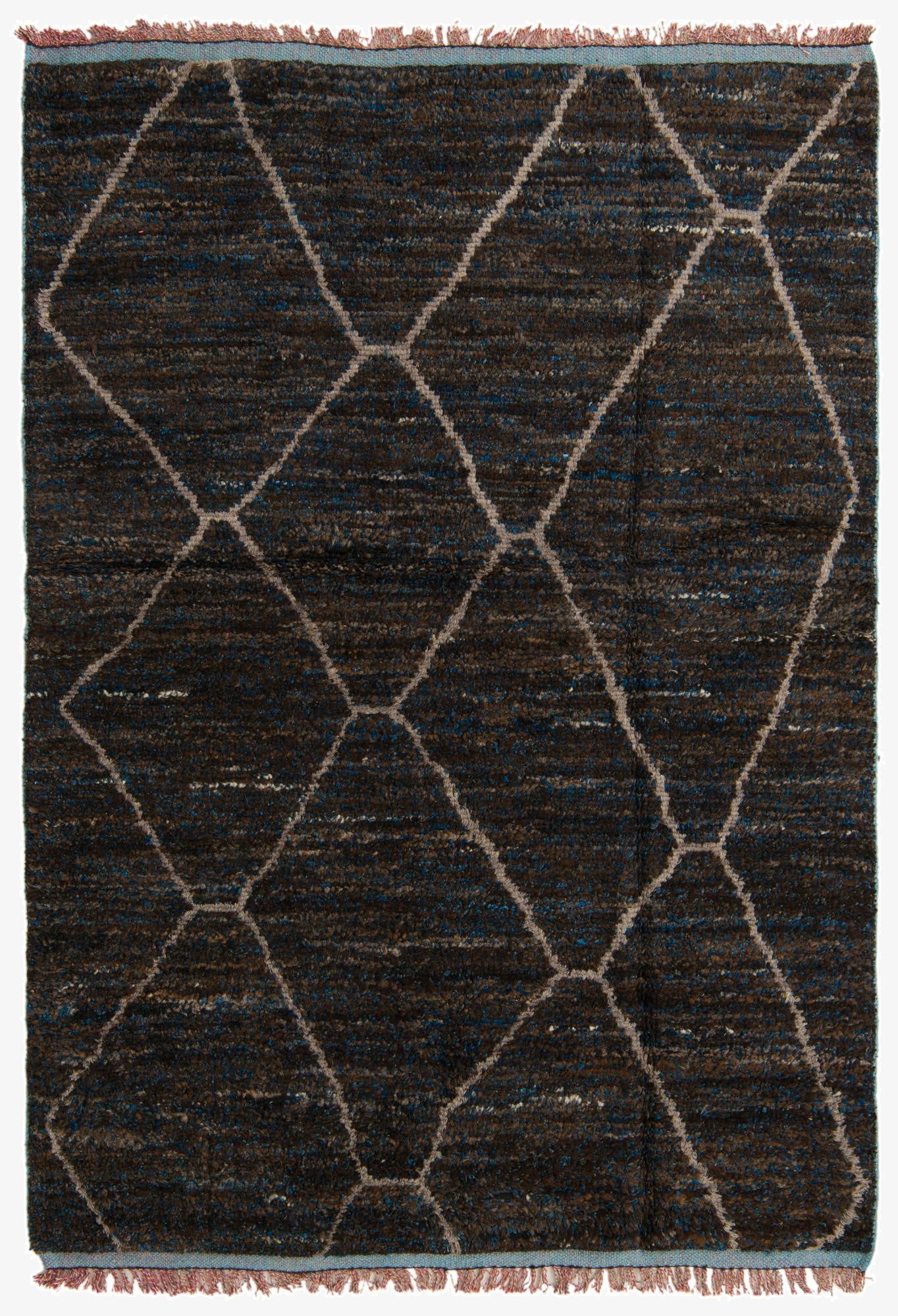  5' 2 x 7' 4  Hand Knotted Moroccan Wool Rug