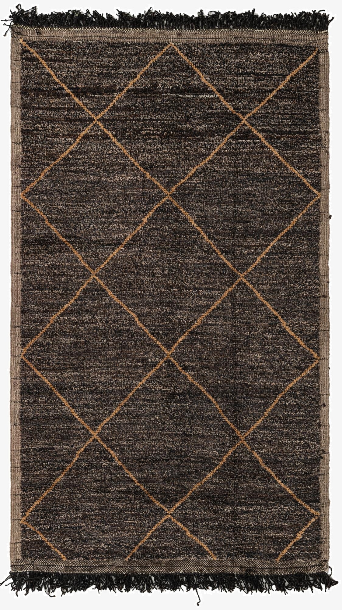  5' 2 x 8' 9  Hand Knotted Moroccan Wool Rug