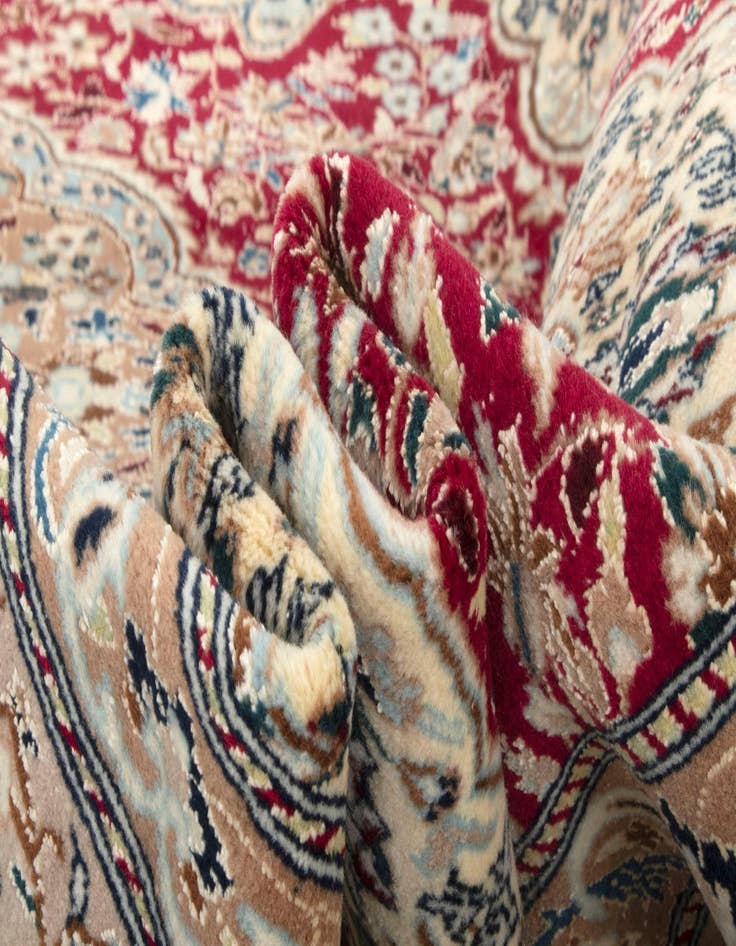 Detail image of  5' 3 x 8' 1  Hand Knotted Nain Persian Rug