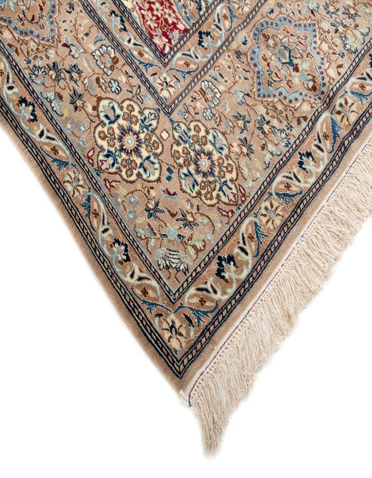 Detail image of  5' 3 x 8' 1  Hand Knotted Nain Persian Rug