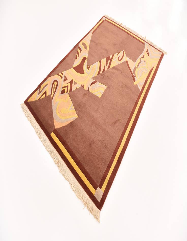 Detail image of  4' 7 x 6' 10  Hand Knotted Nepal Wool Rug