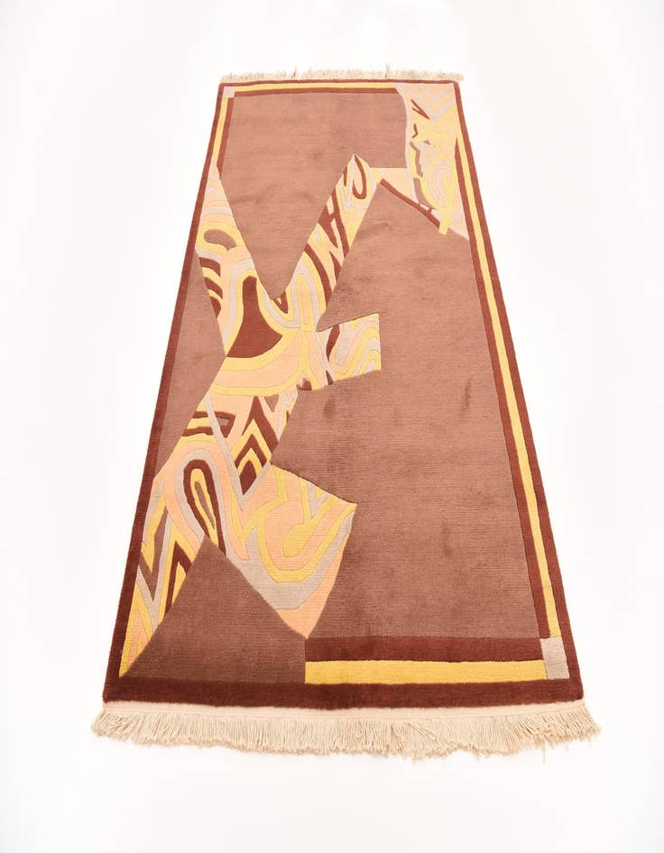 Detail image of  4' 7 x 6' 10  Hand Knotted Nepal Wool Rug