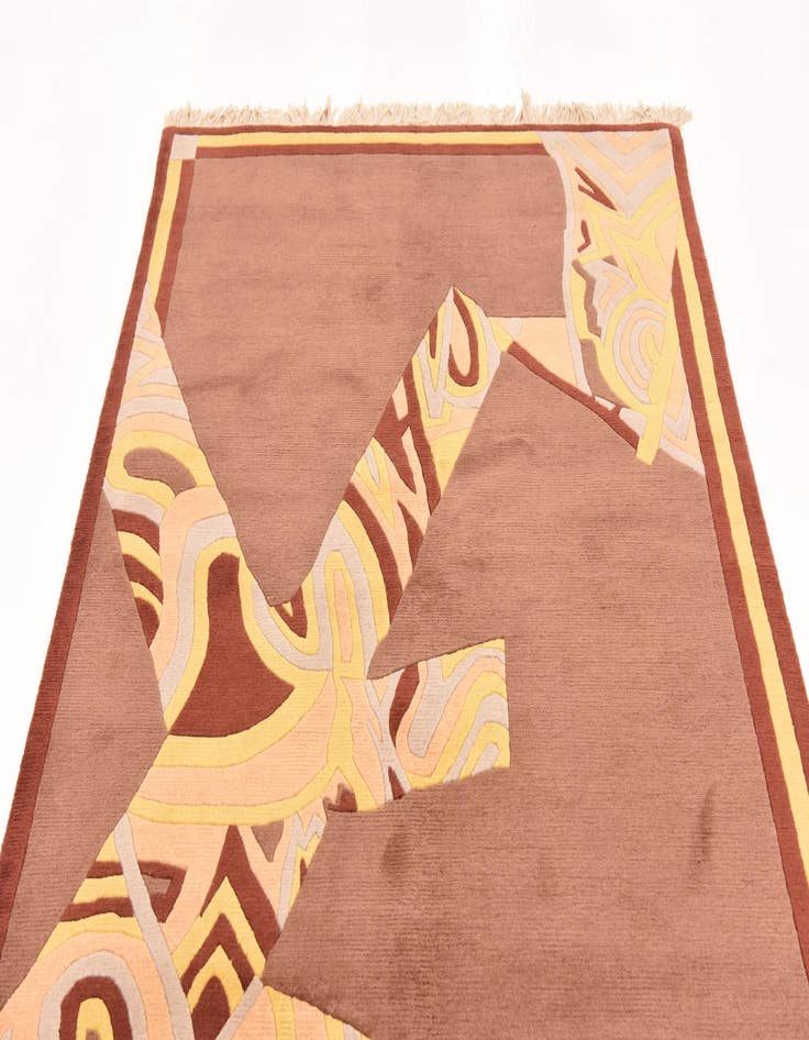 Detail image of  4' 7 x 6' 10  Hand Knotted Nepal Wool Rug