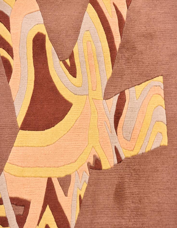 Detail image of  4' 7 x 6' 10  Hand Knotted Nepal Wool Rug