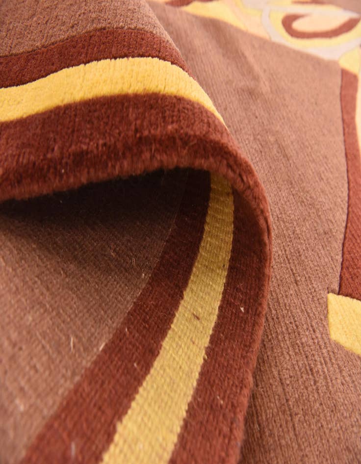 Detail image of  4' 7 x 6' 10  Hand Knotted Nepal Wool Rug