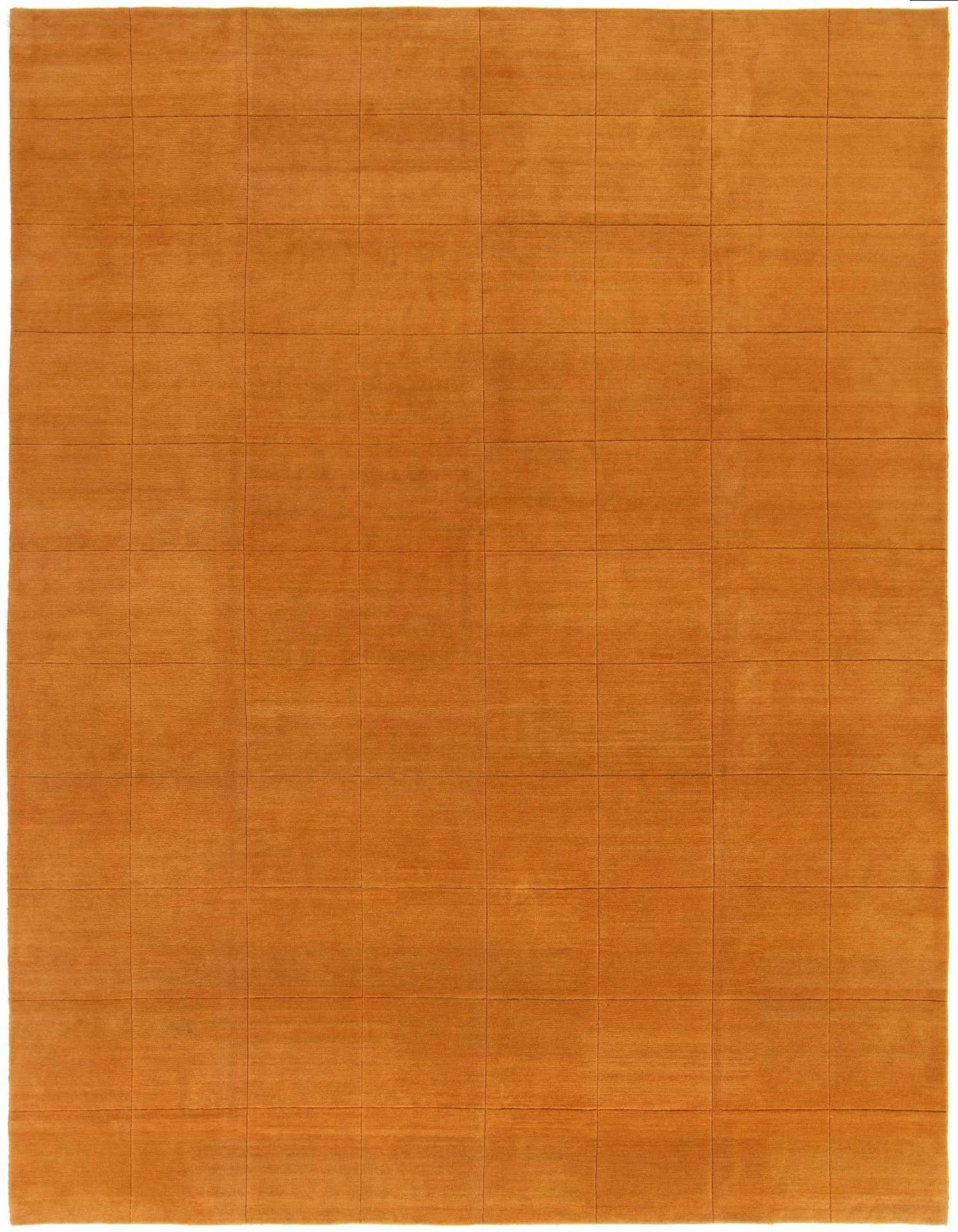 A 10x13 rectangular Odegard Collection wool rug in a warm brown hue, featuring a subtle grid pattern.