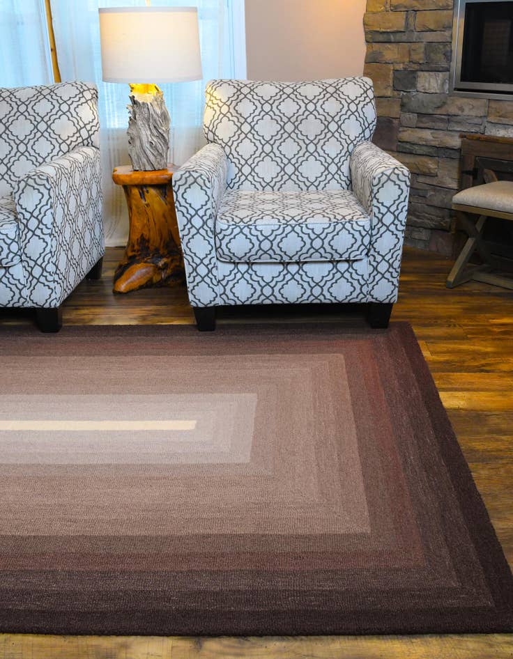 Detail image of  5' 1 x 8' Ombre Wool Rug