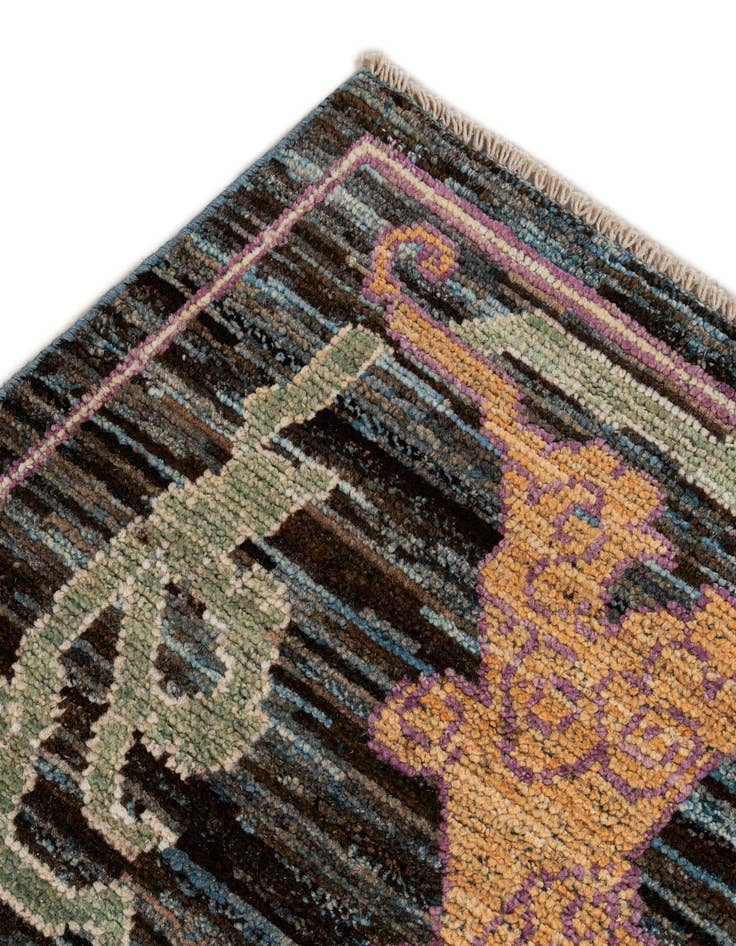 Detail image of  10' 1 x 13' 9  Hand Knotted Oushak Wool Rug