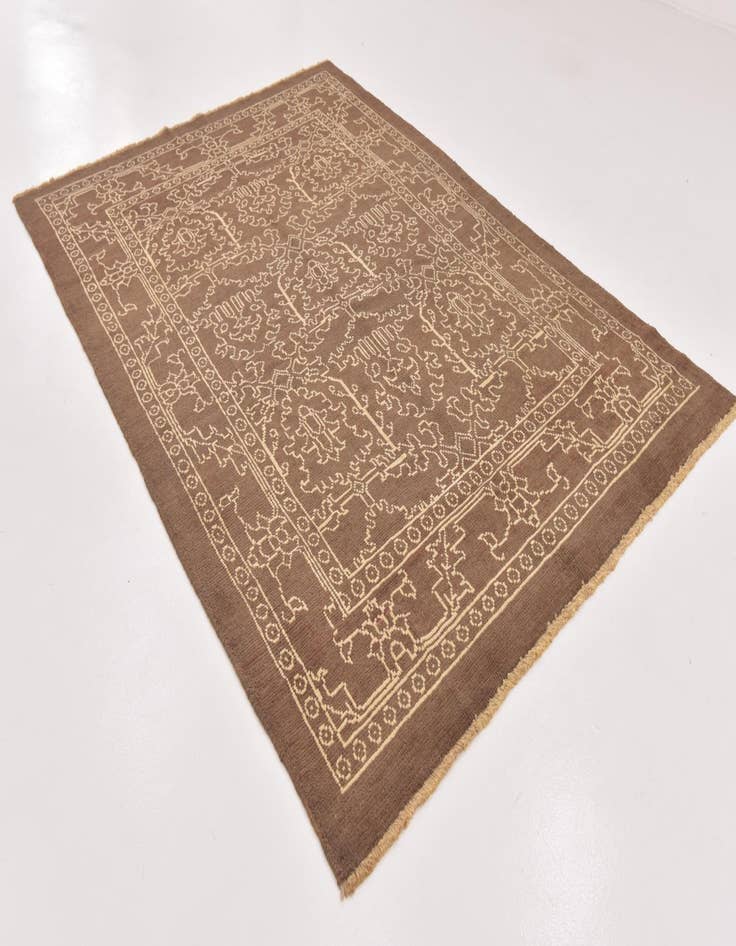 Detail image of  7' x 9' 10  Hand Knotted Oushak Wool Rug