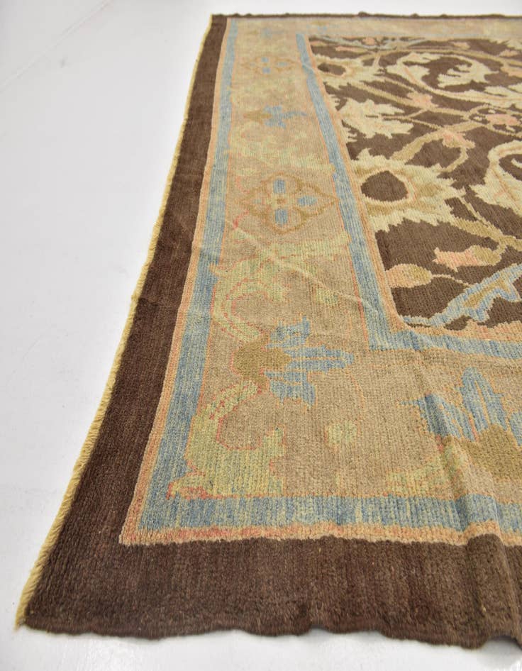 Detail image of  10' 5 x 15'  Hand Knotted Oushak Wool Rug
