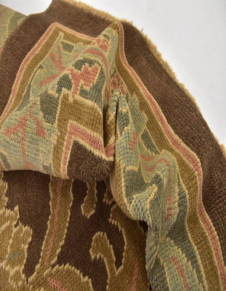 Detail image of  6' 5 x 8' 8  Hand Knotted Oushak Wool Rug