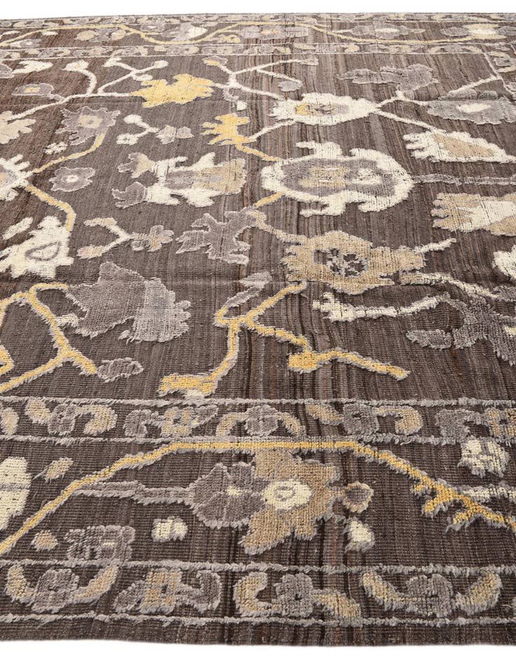 Detail image of  10' 4 x 13' 6  Hand Knotted Oushak Wool Rug