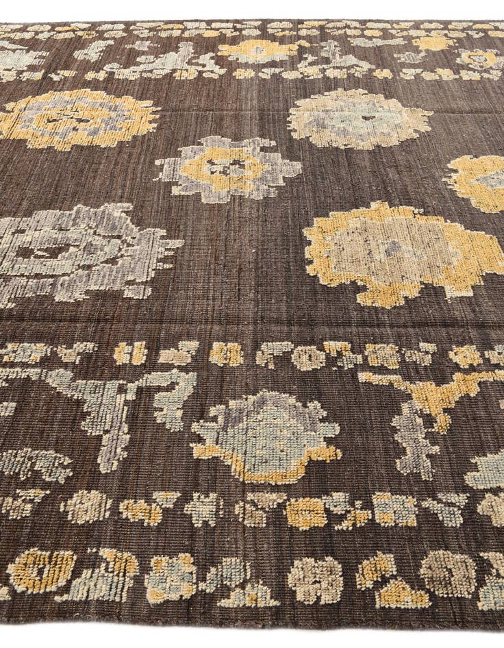 Detail image of  9' 3 x 12' 5  Hand Knotted Oushak Wool Rug