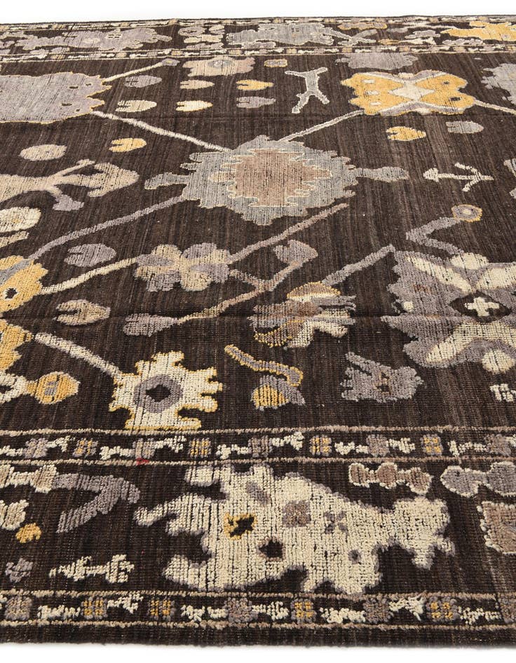 Detail image of  10' x 14' 10  Hand Knotted Oushak Wool Rug