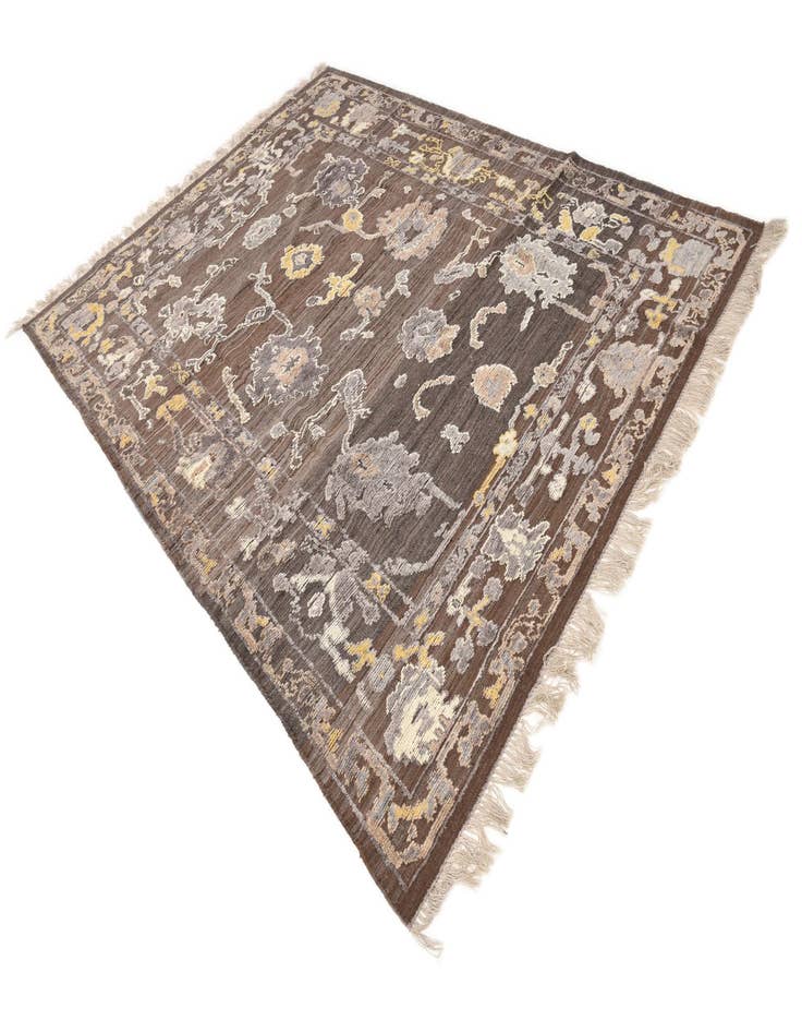 Detail image of  8' x 10' 8  Hand Knotted Oushak Wool Rug