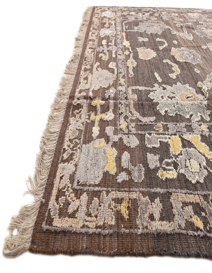 Detail image of  8' x 10' 8  Hand Knotted Oushak Wool Rug