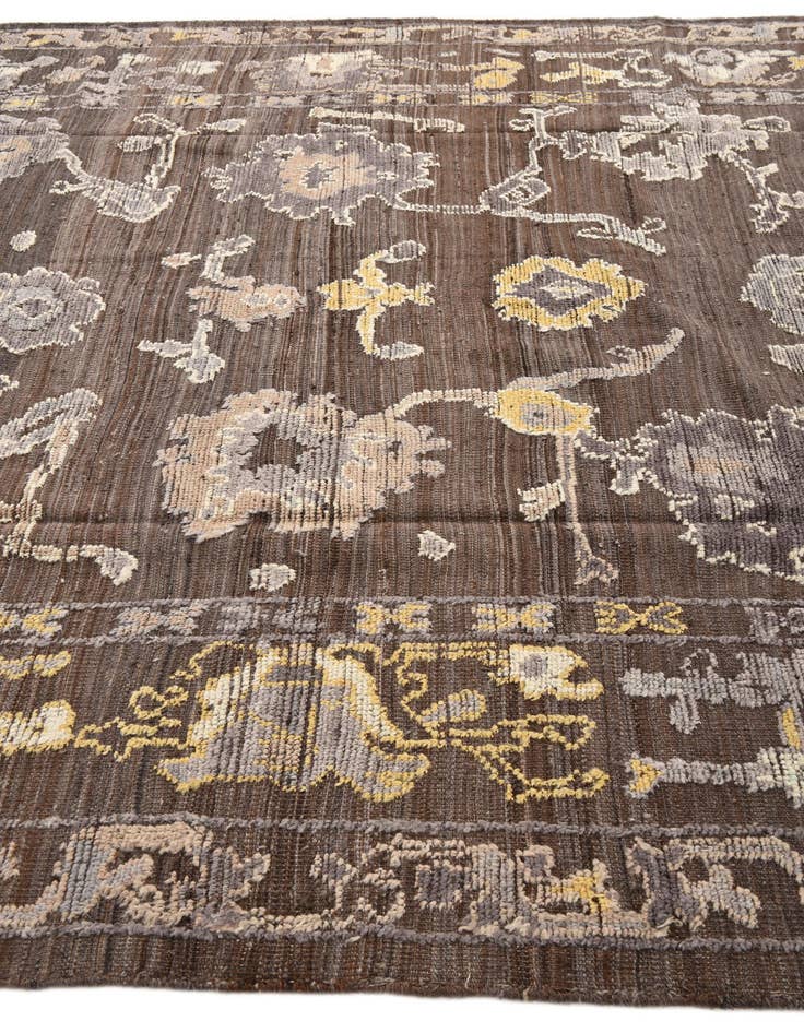 Detail image of  8' x 10' 8  Hand Knotted Oushak Wool Rug