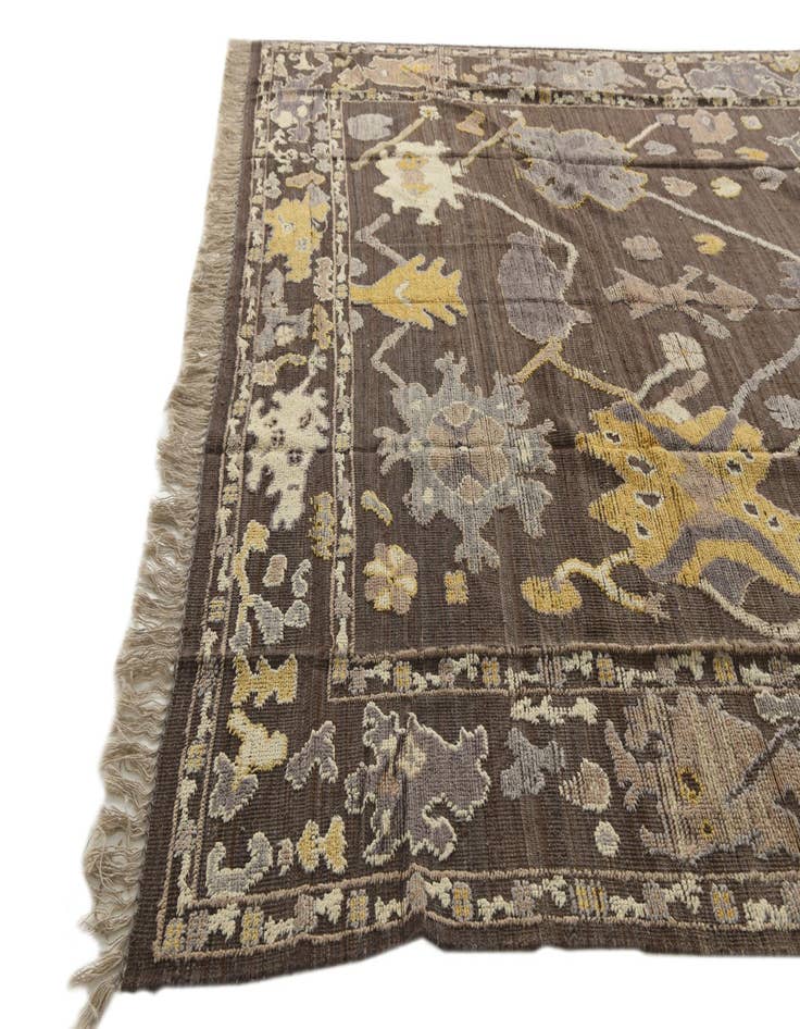 Detail image of  9' 1 x 12'  Hand Knotted Oushak Wool Rug