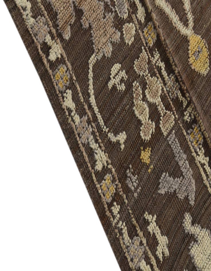 Detail image of  9' 1 x 12'  Hand Knotted Oushak Wool Rug