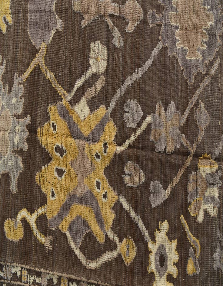 Detail image of  9' 1 x 12'  Hand Knotted Oushak Wool Rug