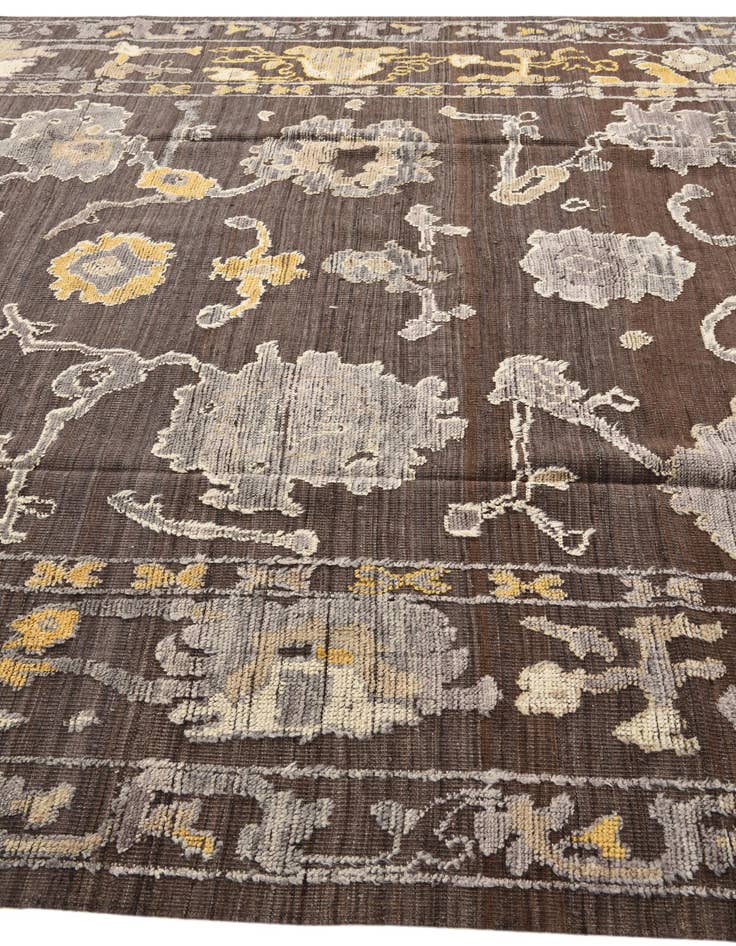Detail image of  9' x 12'  Hand Knotted Oushak Wool Rug