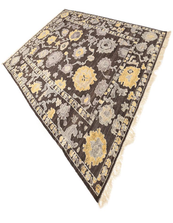 Detail image of  10' x 14' 5  Hand Knotted Oushak Wool Rug