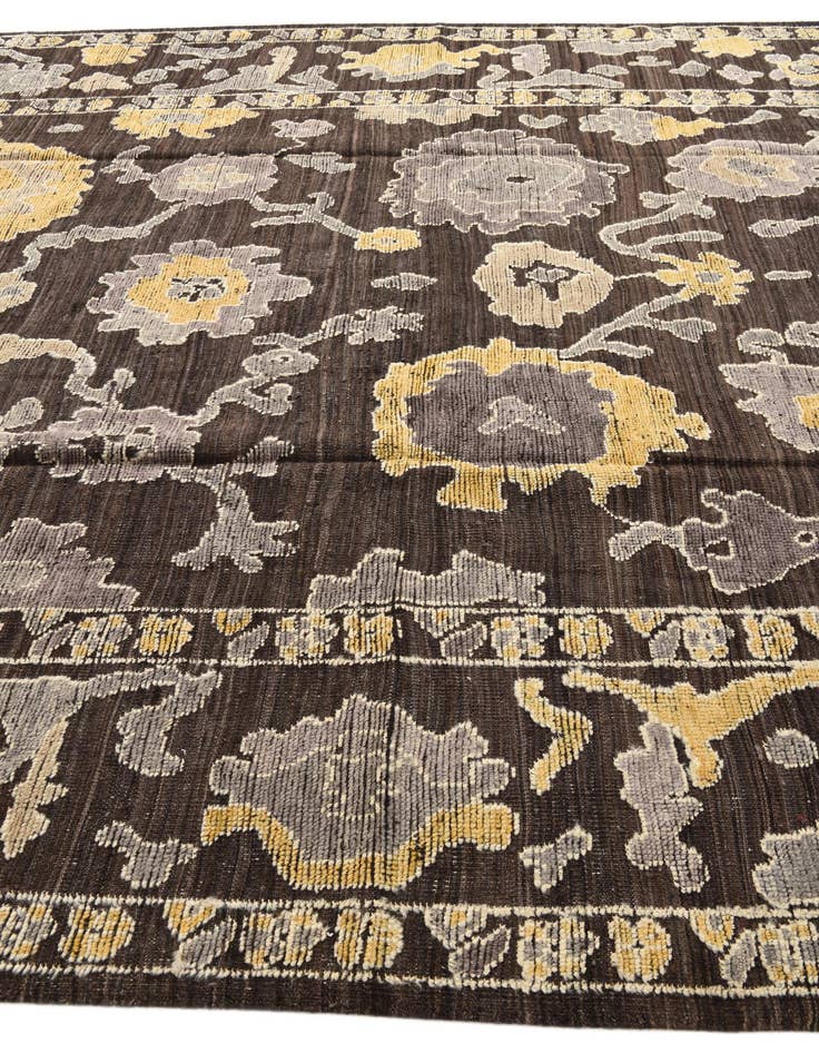 Detail image of  10' x 14' 5  Hand Knotted Oushak Wool Rug