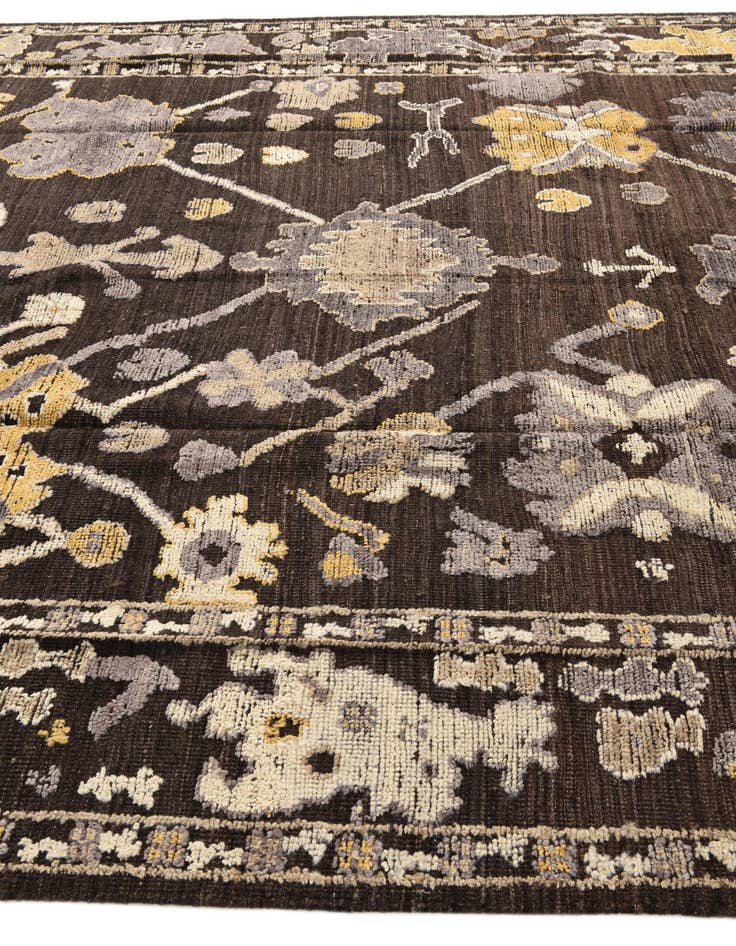Detail image of  8' 10 x 12' 2  Hand Knotted Oushak Wool Rug