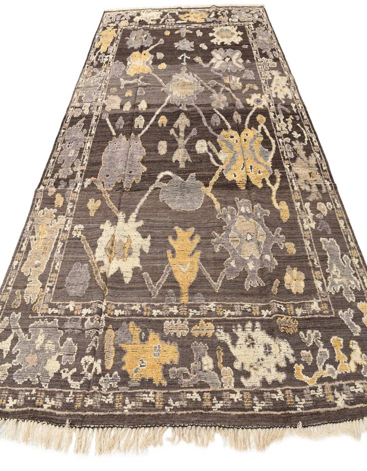 Detail image of  9' 1 x 12' 7  Hand Knotted Oushak Wool Rug