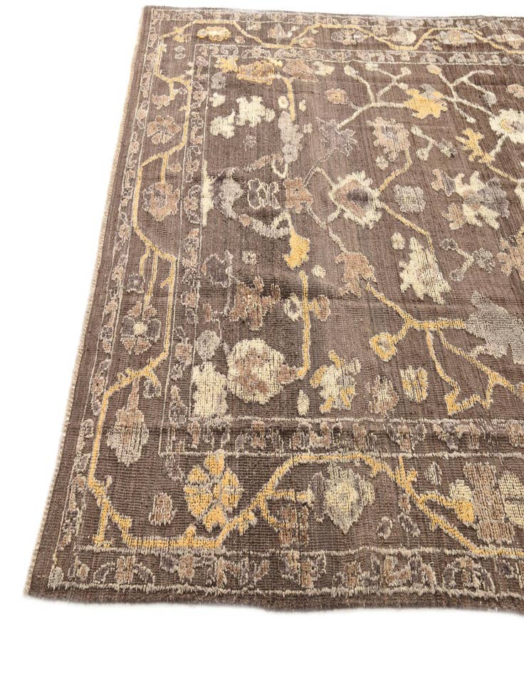 Detail image of  8' x 10'  Hand Knotted Oushak Wool Rug