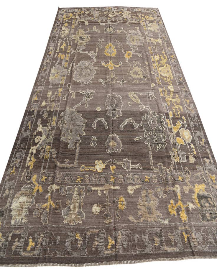 Detail image of  8' 10 x 12' 1  Hand Knotted Oushak Wool Rug