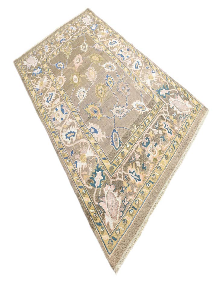 Detail image of  5' 3 x 8' 5  Hand Knotted Oushak Rug