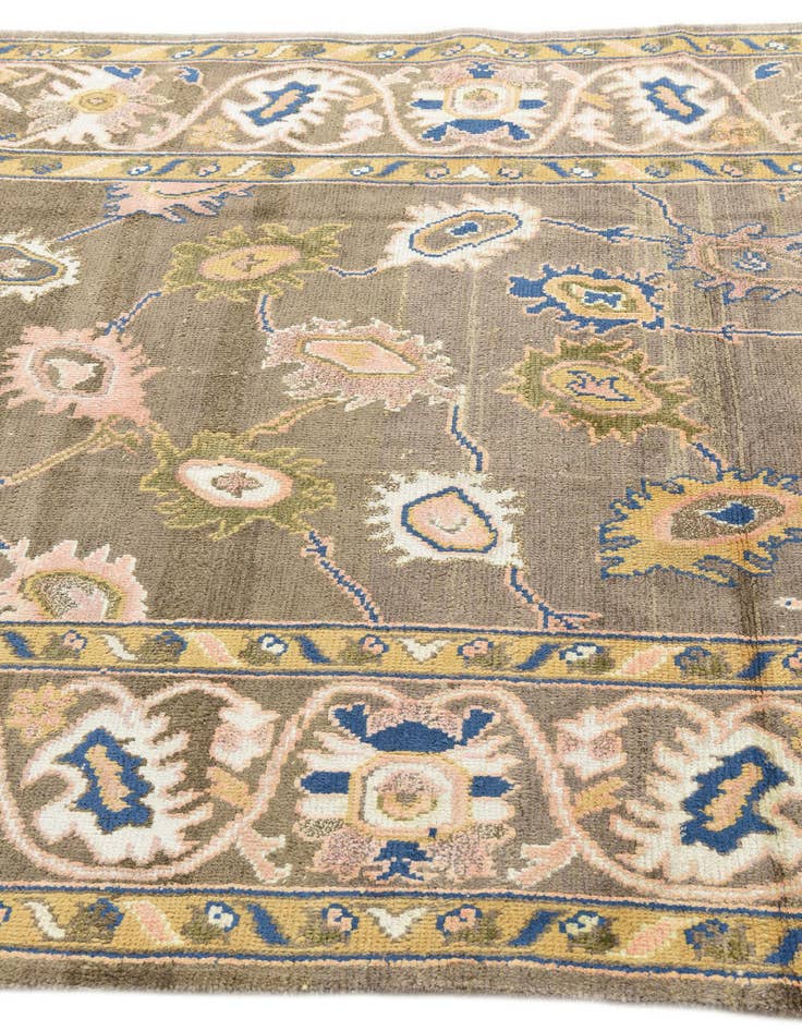 Detail image of  5' 3 x 8' 5  Hand Knotted Oushak Rug