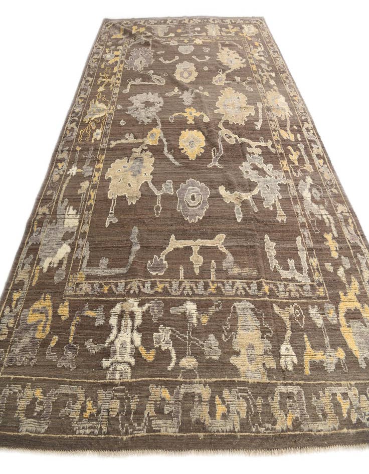 Detail image of  10' 1 x 14' 2  Hand Knotted Oushak Wool Rug