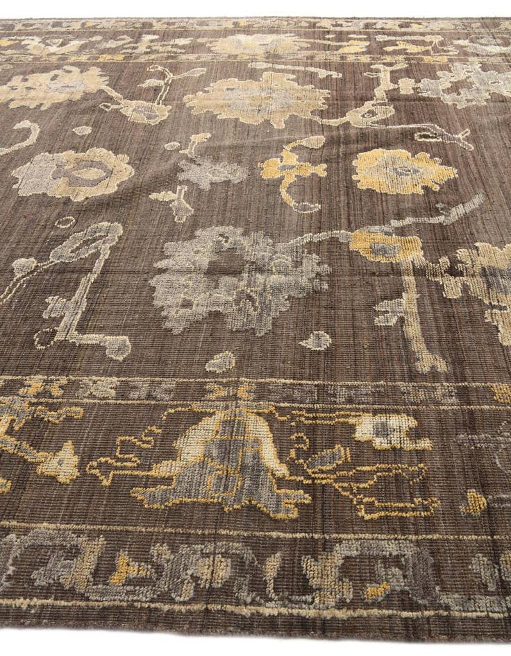 Detail image of  10' 1 x 14' 2  Hand Knotted Oushak Wool Rug