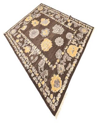 Detail image of  8' 1 x 10' 6  Hand Knotted Oushak Wool Rug