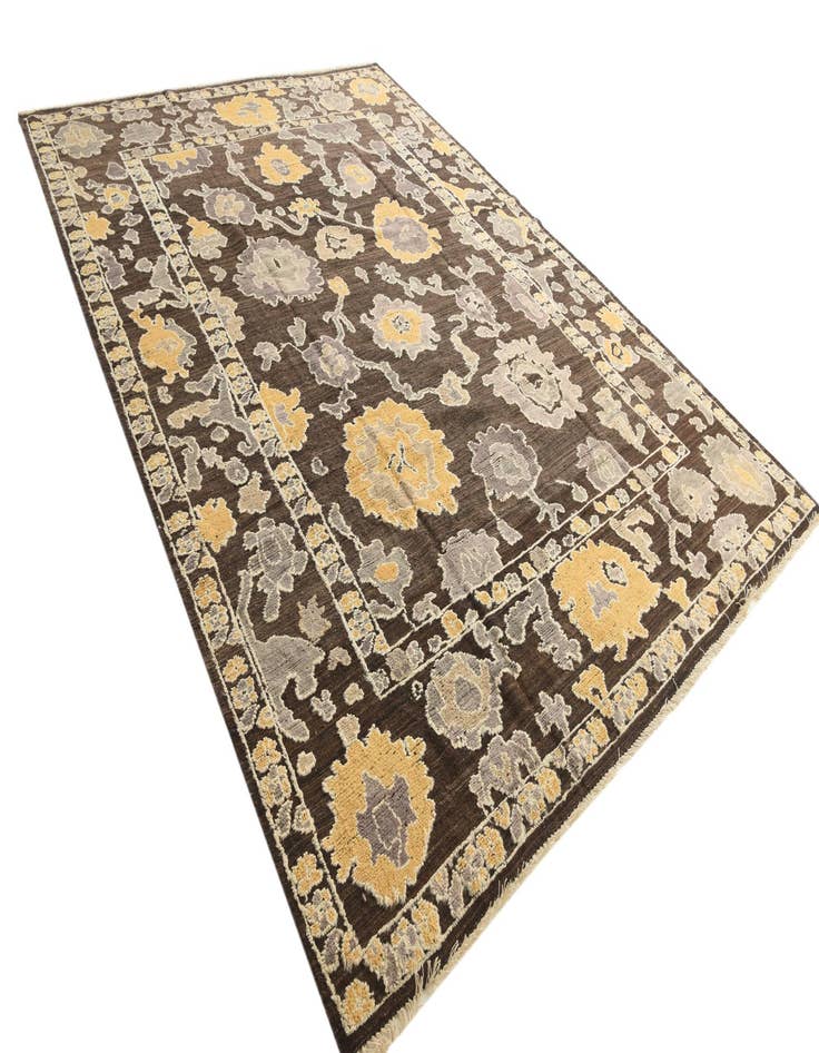 Detail image of  10' 4 x 14' 4  Hand Knotted Oushak Wool Rug