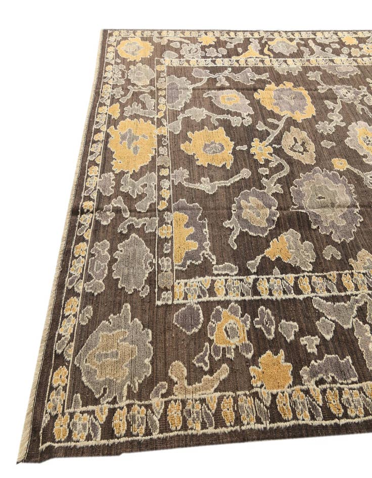 Detail image of  10' 4 x 14' 4  Hand Knotted Oushak Wool Rug